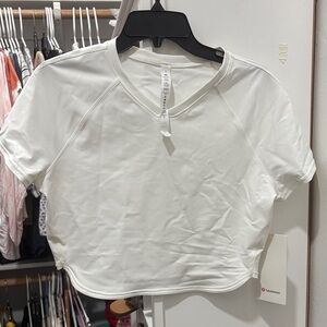 lululemon athletica Cream Crop Top
